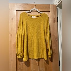 Cherish Gold Sweater with Bell Sleeves